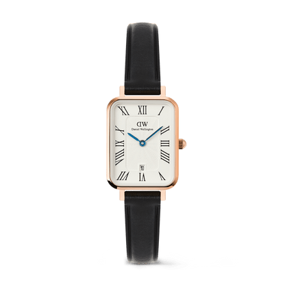 Daniel Wellington Quadro Roman Numerals Date Sheffield Rose Gold