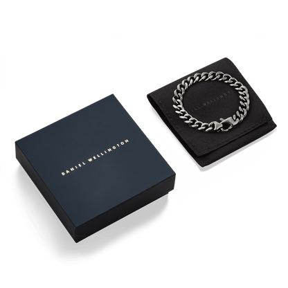 Daniel Wellington Ellipse Cuban Chain Bracelet Graphite