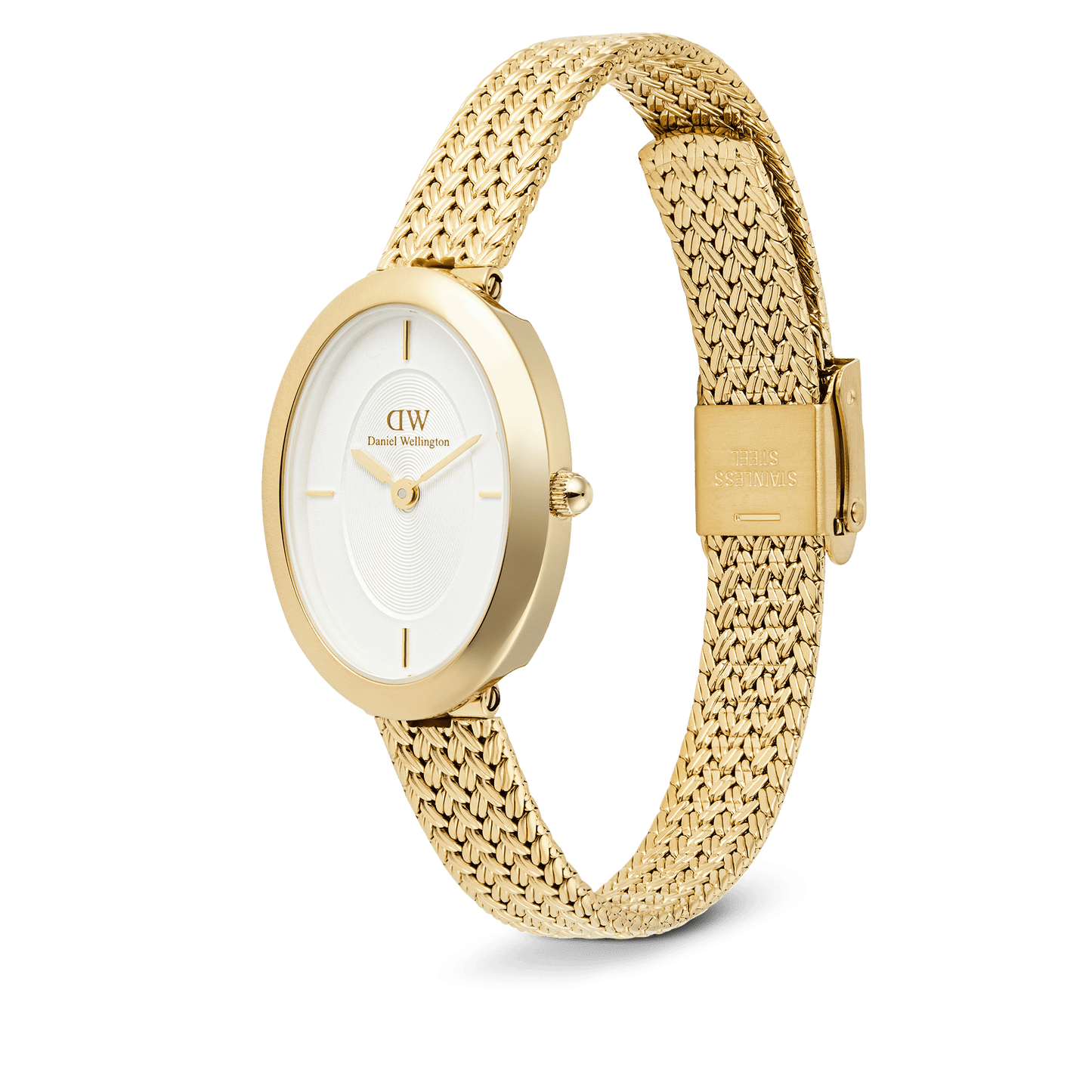 Daniel Wellington Juliette Braided Mesh White Sunray Gold
