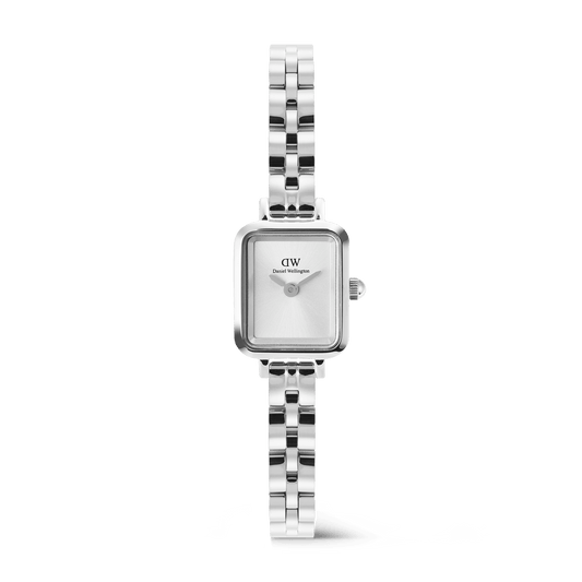 Daniel Wellington Quadro Mini Arch 3-link White Sunray Silver
