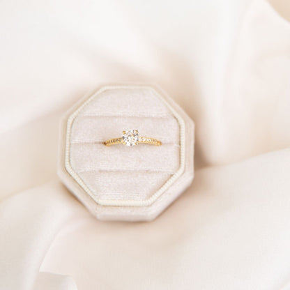 Single Double Triple Ring Box Octagon Wedding Ring Box Wedding Ceremony, Ring Bearer Box, Velvet Gift Jewellery Box Velvet Ring Box