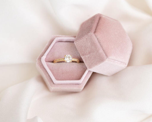 Wedding Ring Box Ring Bearer Engagement Proposal Box Velvet Ring Box