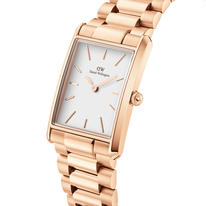 Daniel Wellington Bound 35x24 3-Link RG White Watch