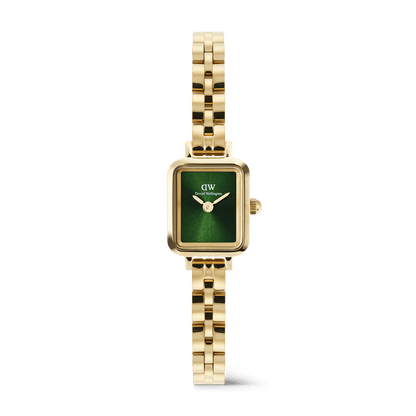 Daniel Wellington Quadro Mini Arch 3-link Emerald Sunray Gold