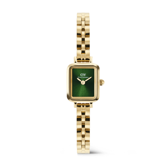 Daniel Wellington Quadro Mini Arch 3-link Emerald Sunray Gold