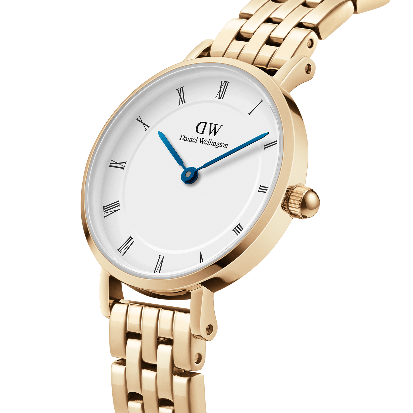Daniel Wellington Petite Roman Numerals 28 5-Link G White Watch