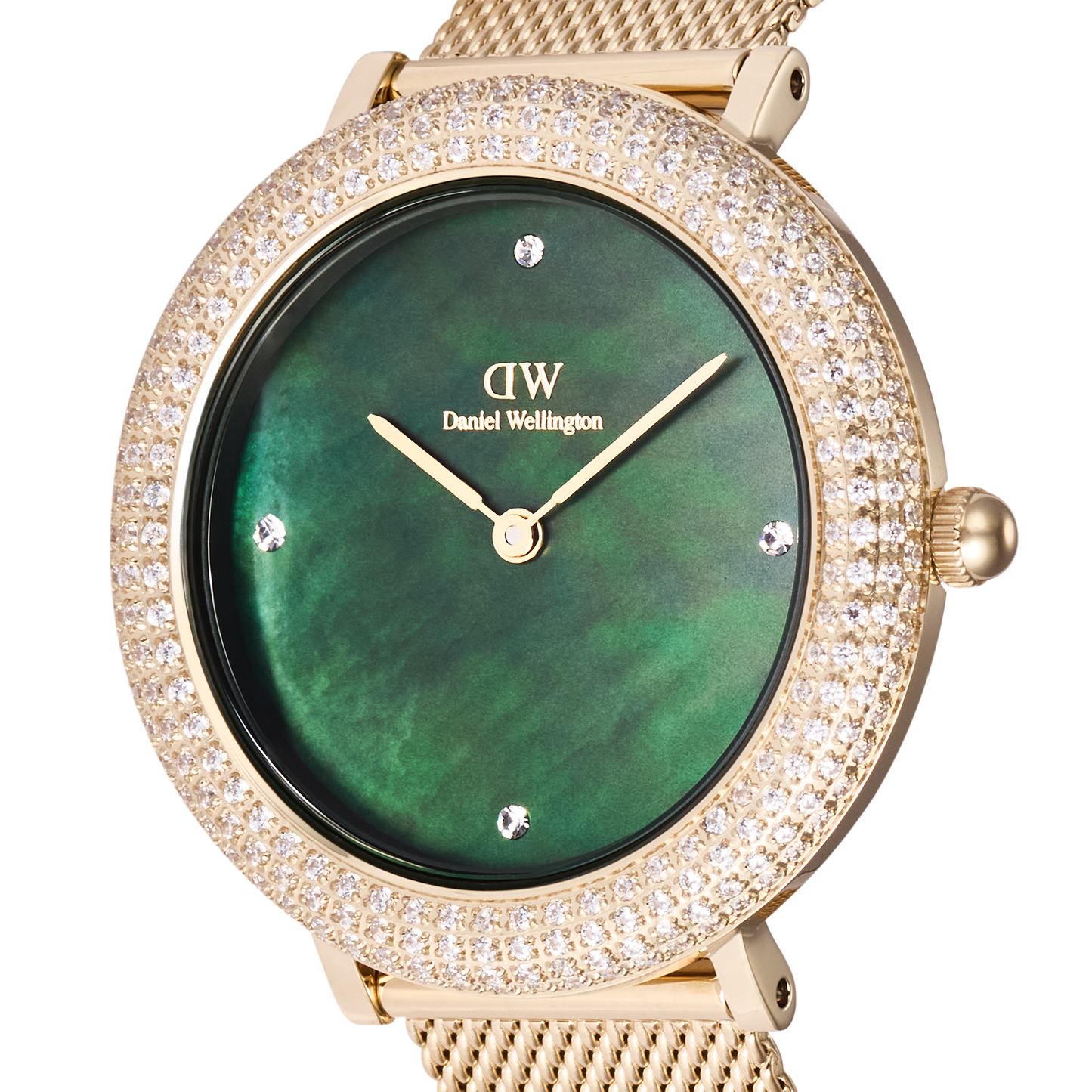 Daniel Wellington Crystalline Bezel Evergold Green Watch