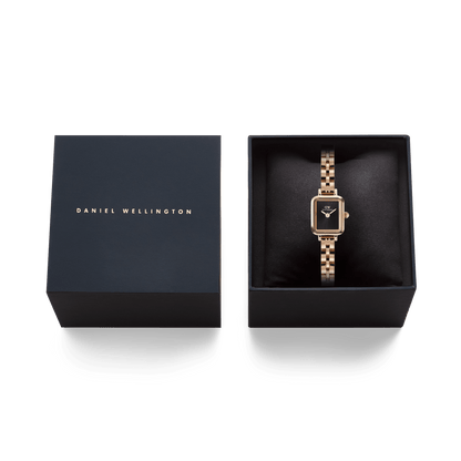 Daniel Wellington Quadro Mini Arch 3-link Onyx Sunray Rose Gold