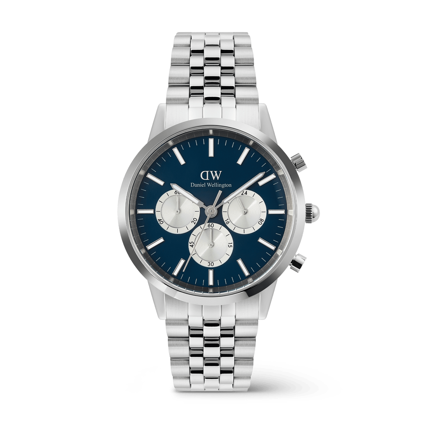 Daniel Wellington Iconic Chronograph Arch 5-Link Arctic Panda Silver