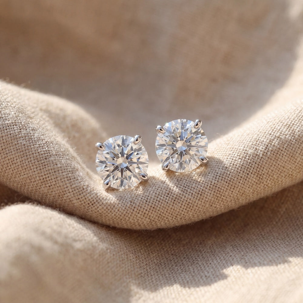 one carat diamond stud earrings sunshine coast