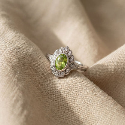 peridot august birthstone ring