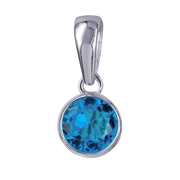 925 Sterling Silver Birthstone Stud Necklace BEZEL SET