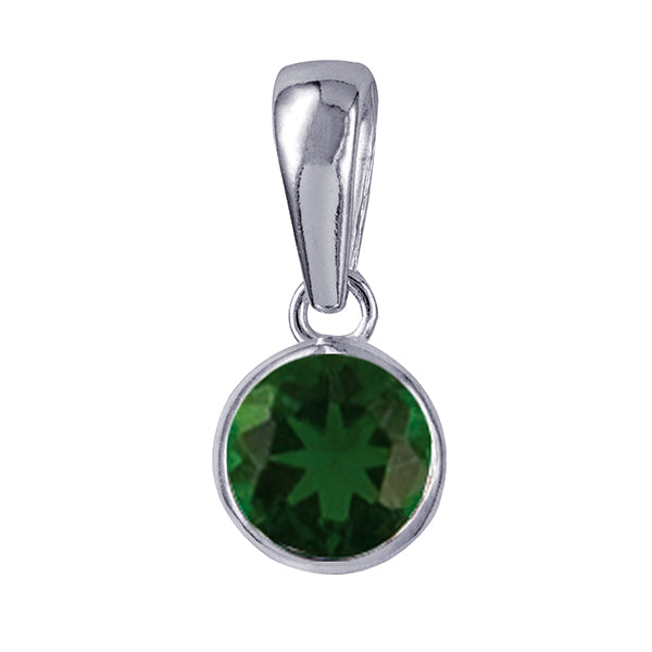 925 Sterling Silver Birthstone Stud Necklace BEZEL SET