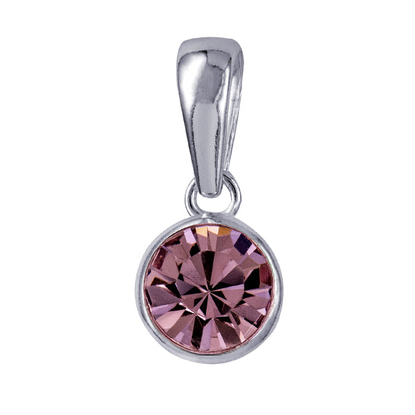 925 Sterling Silver Birthstone Stud Necklace BEZEL SET