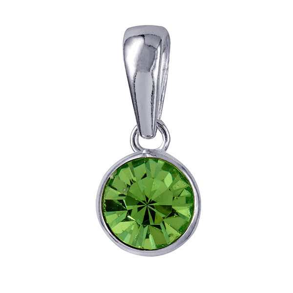 925 Sterling Silver Birthstone Stud Necklace BEZEL SET