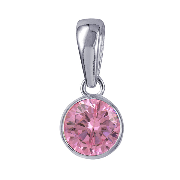 925 Sterling Silver Birthstone Stud Necklace BEZEL SET