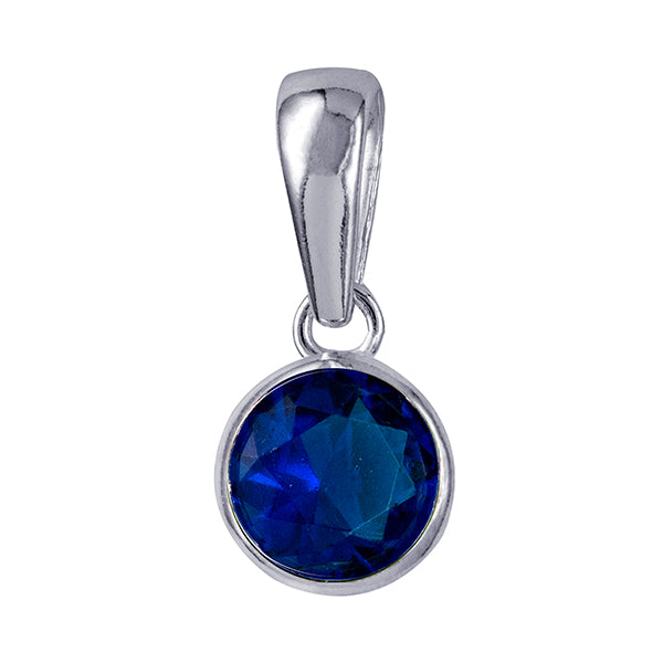 925 Sterling Silver Birthstone Stud Necklace BEZEL SET