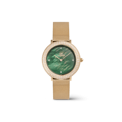 Daniel Wellington Crystalline Bezel Evergold Green Watch