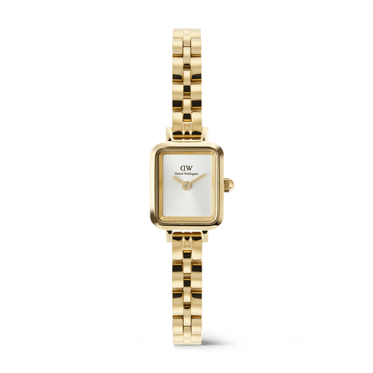 Daniel Wellington Quadro Mini Arch 3-link White Sunray Gold