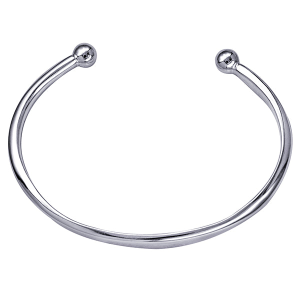 Men’s Surf Bangle with ID Plate Sterling Silver