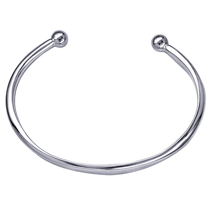 Men’s Surf Bangle with ID Plate Sterling Silver