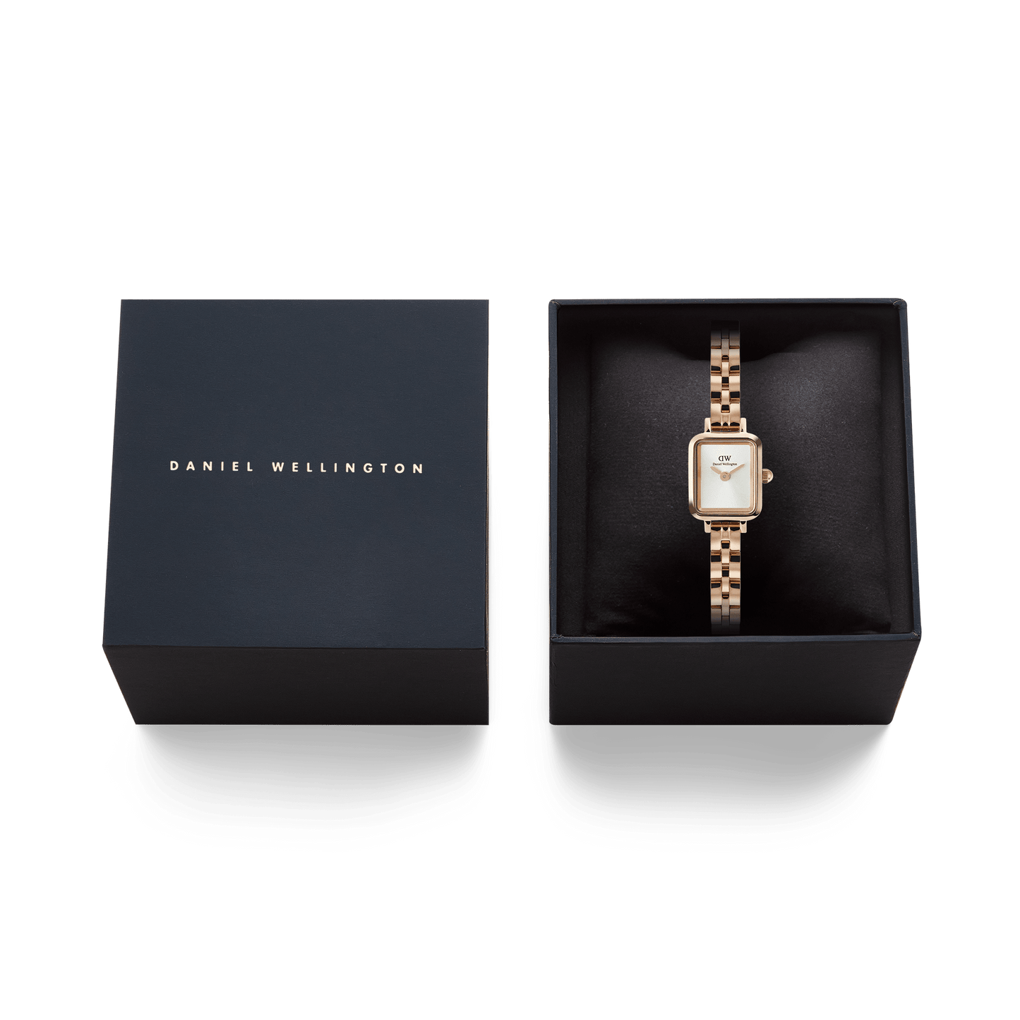 Daniel Wellington Quadro Mini Arch 3-link White Sunray Rose Gold