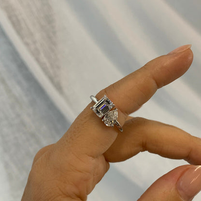 toi et moi engagement ring