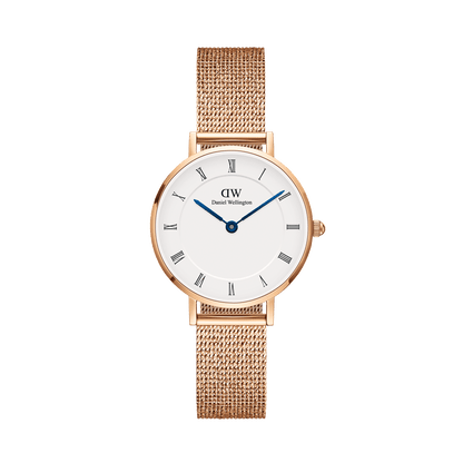 Daniel Wellington Petite Roman Numerals 28 Melrose RG White Watch