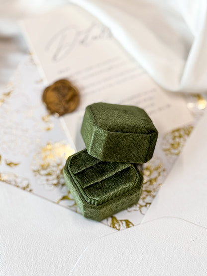 green velvet jewelry box