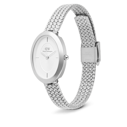 Daniel Wellington Juliette Braided Mesh White Sunray Silver
