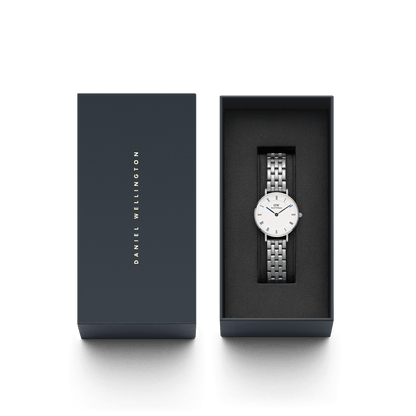 Daniel Wellington Petite Roman Numerals 28 5-Link S White Watch