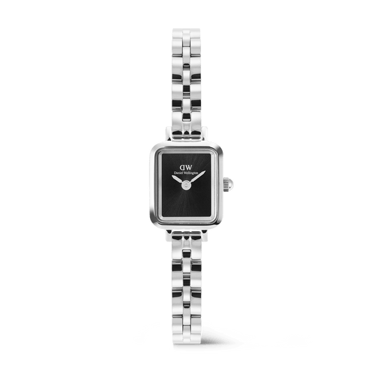 Daniel Wellington Quadro Mini Arch 3-link Onyx Sunray Silver